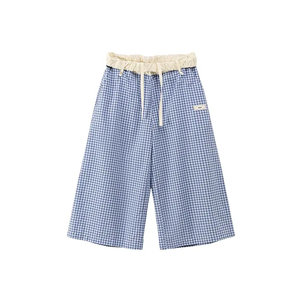 CHUU Синяя клетка Женские Повседневные брюки