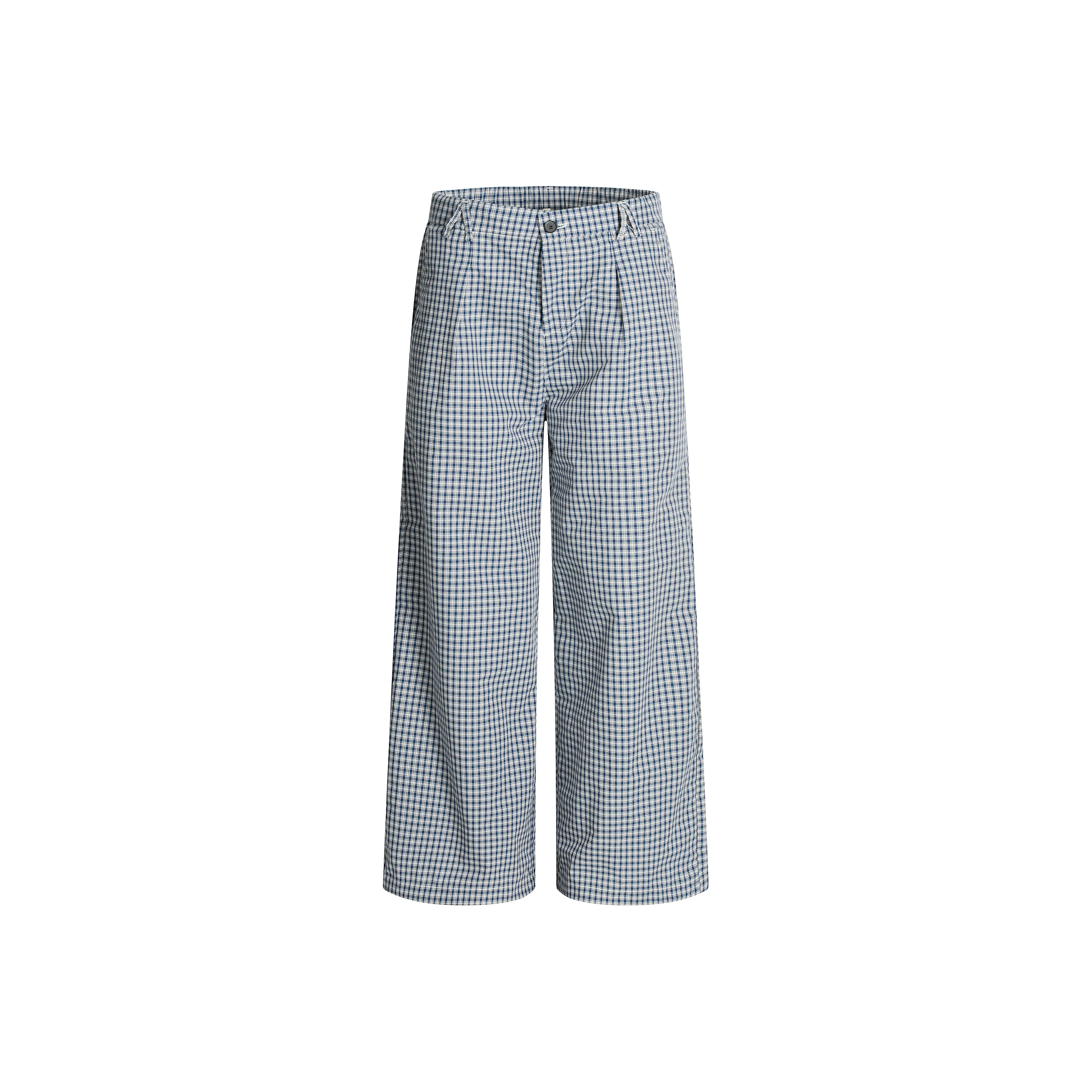 GBXM Темно-синяя клетка Унисекс Повседневные брюки