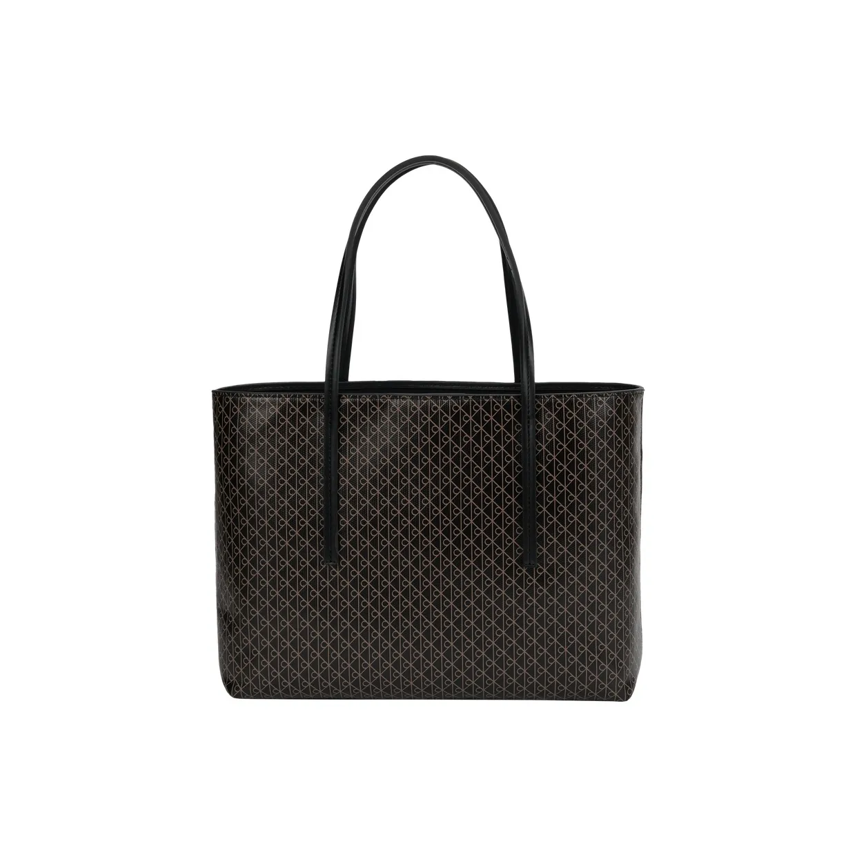 Calvin Klein Сумка Tote с покрытием плечевая сумка большая женская космический черный