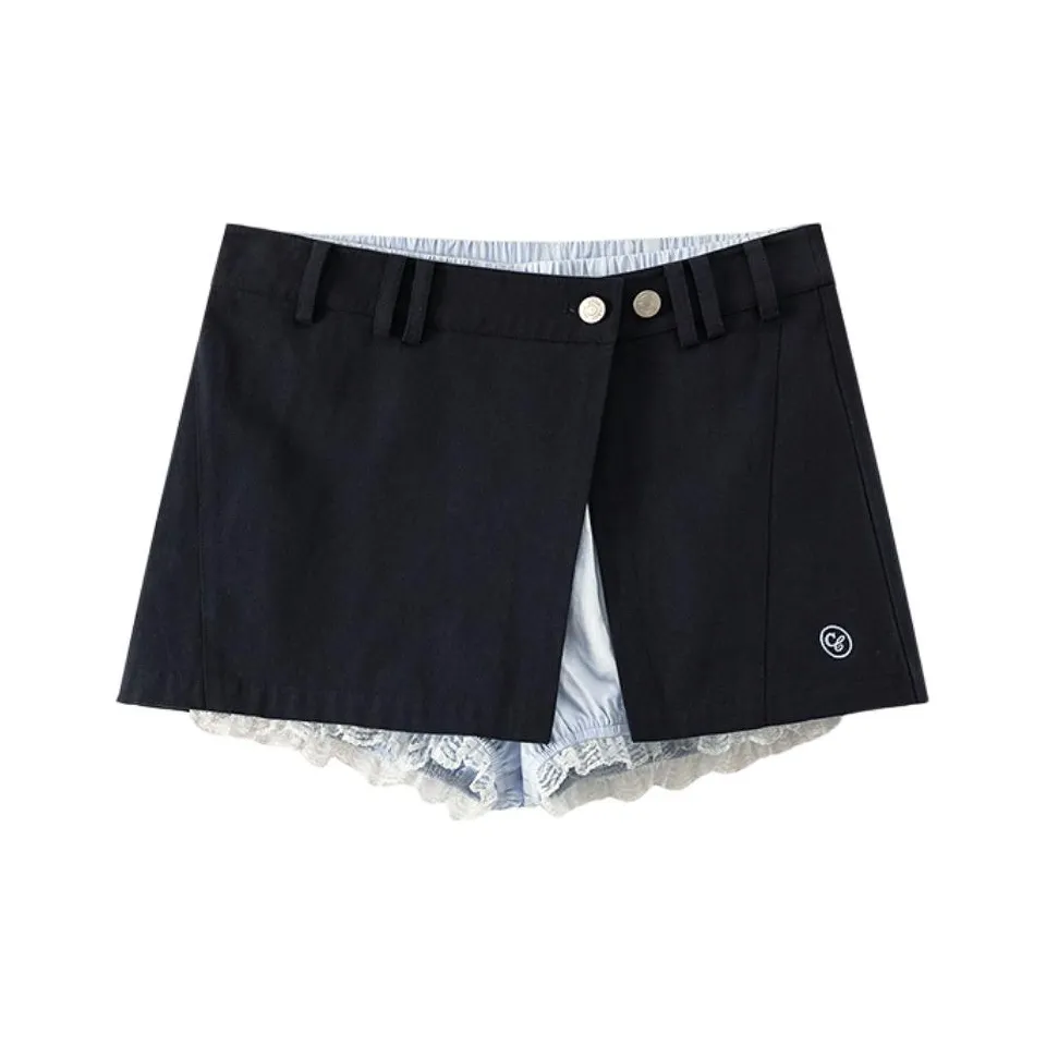CHUU Темно-синие Женские Повседневные Шорты