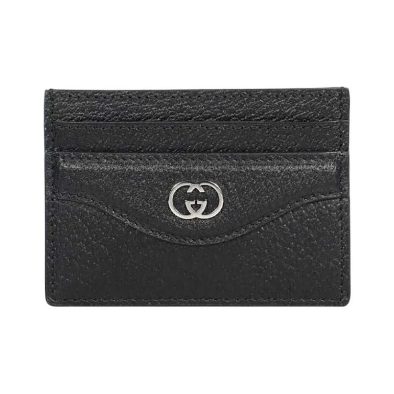 GUCCI Кожа Держатель для карт Мужской Черный