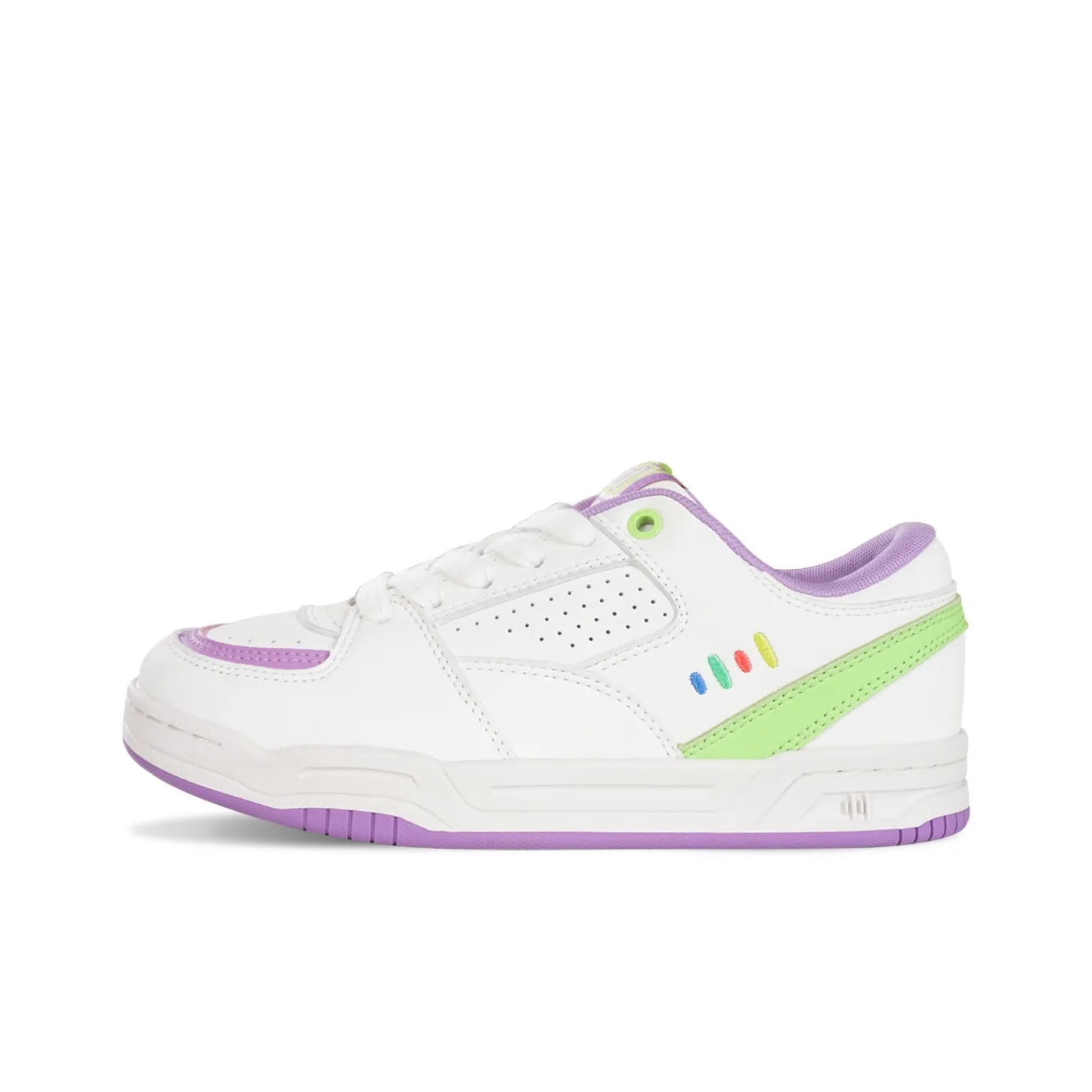 Ollieskate Slip-resistant и устойчивые к истиранию Поддержка Низкие Топ Кроссовки для скейтбординга Унисекс Фиолетово-зеленый