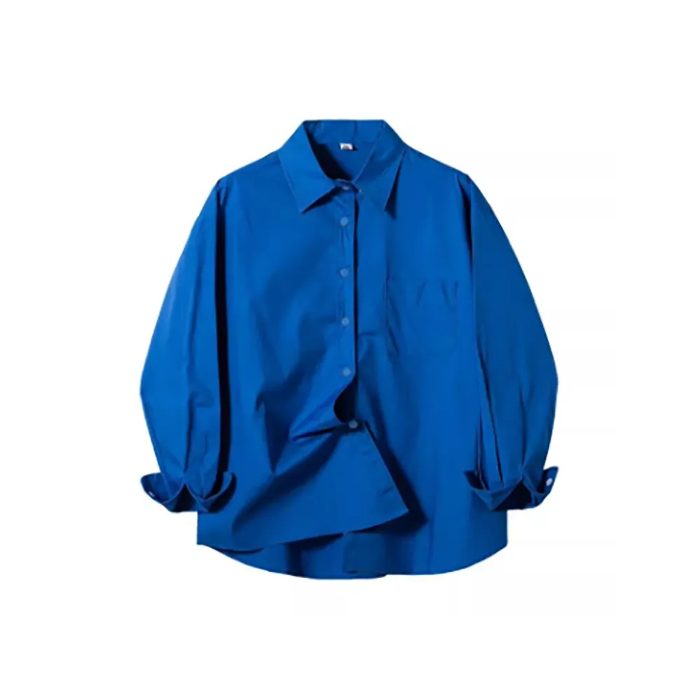 MUQINGQING Кляйн-синий Женская Рубашка