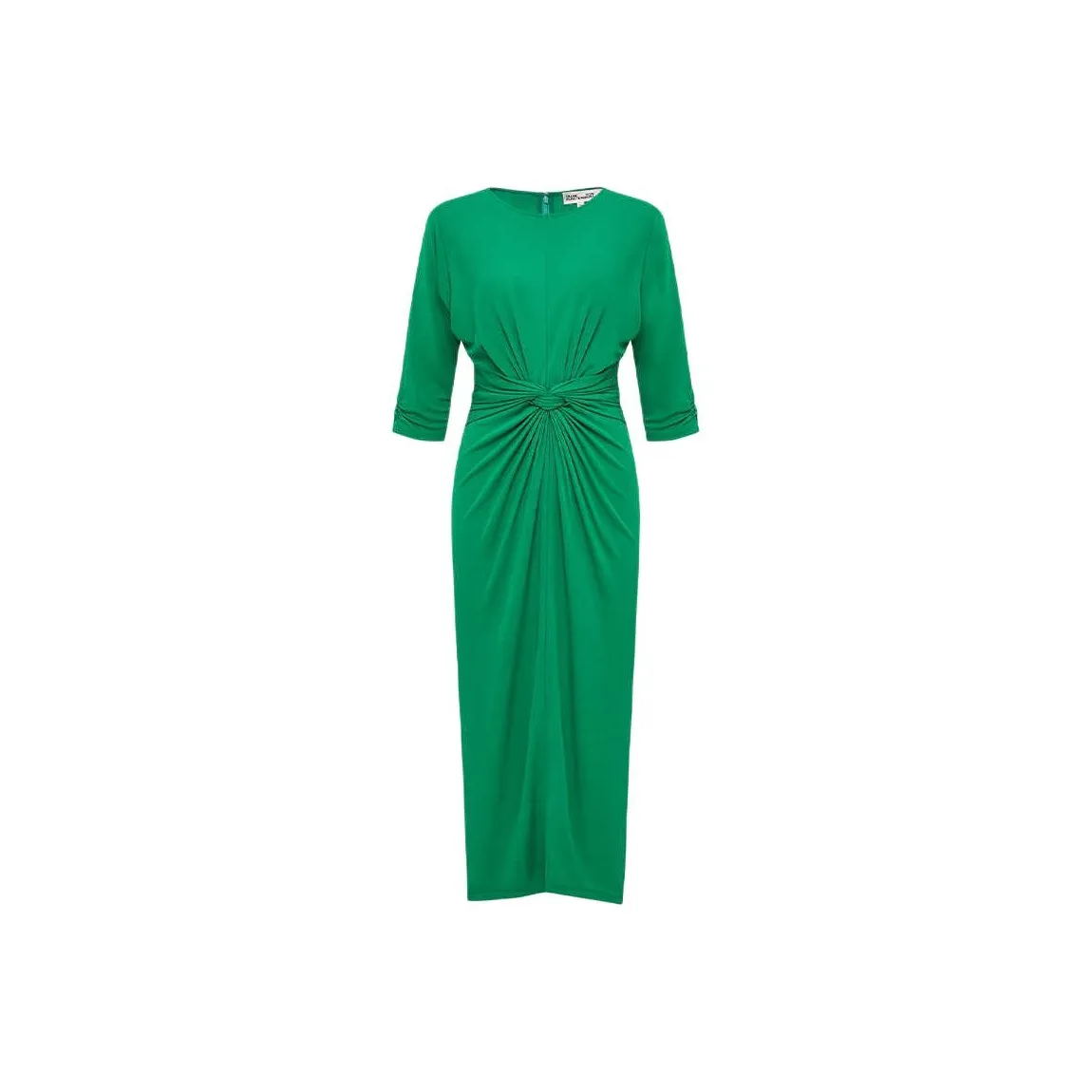 Diane von Furstenberg SS25 Короткий рукав Платье Женское Весеннее Украшение Зеленый