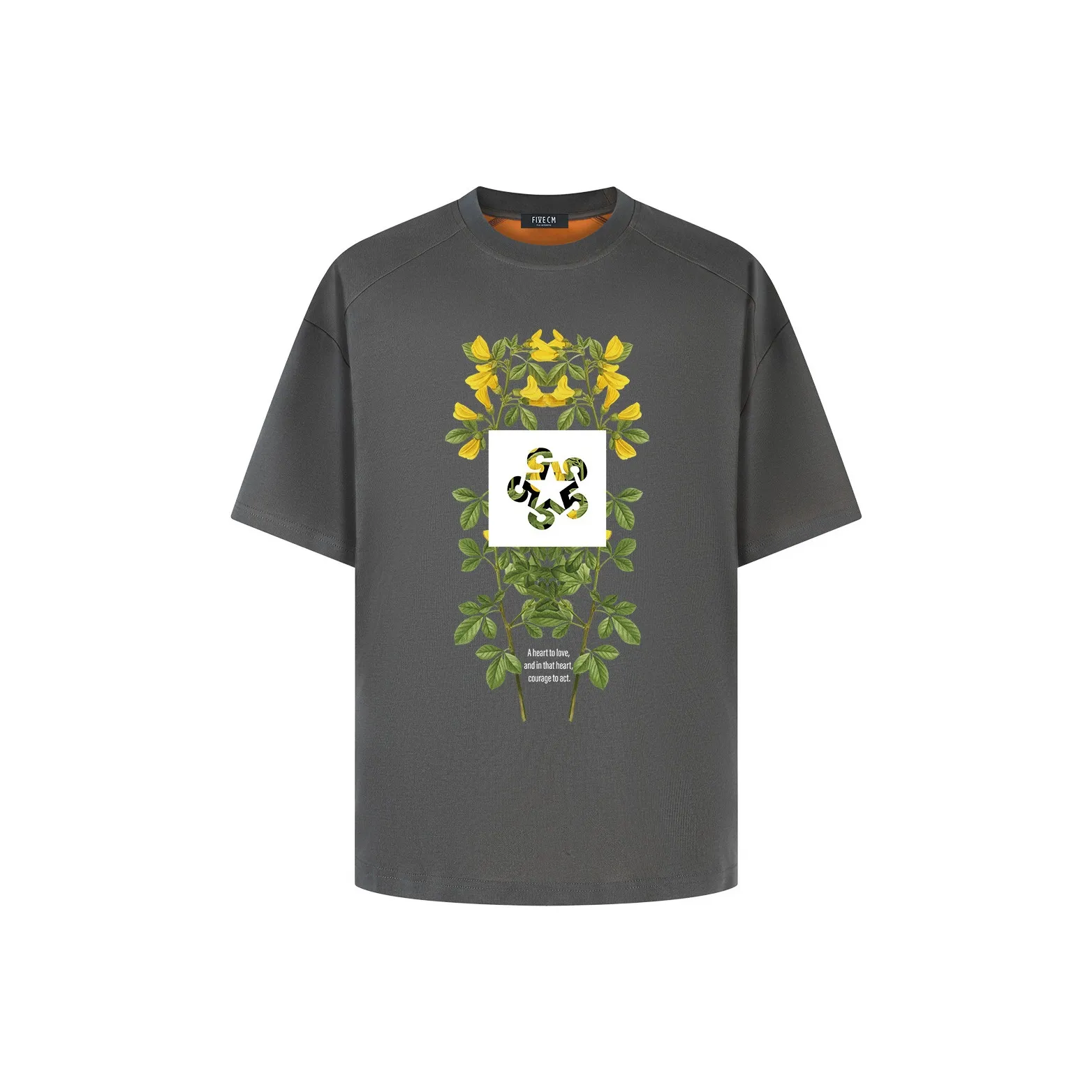 FIVE CM Серый Земля Апельсин Унисекс T-рубашки