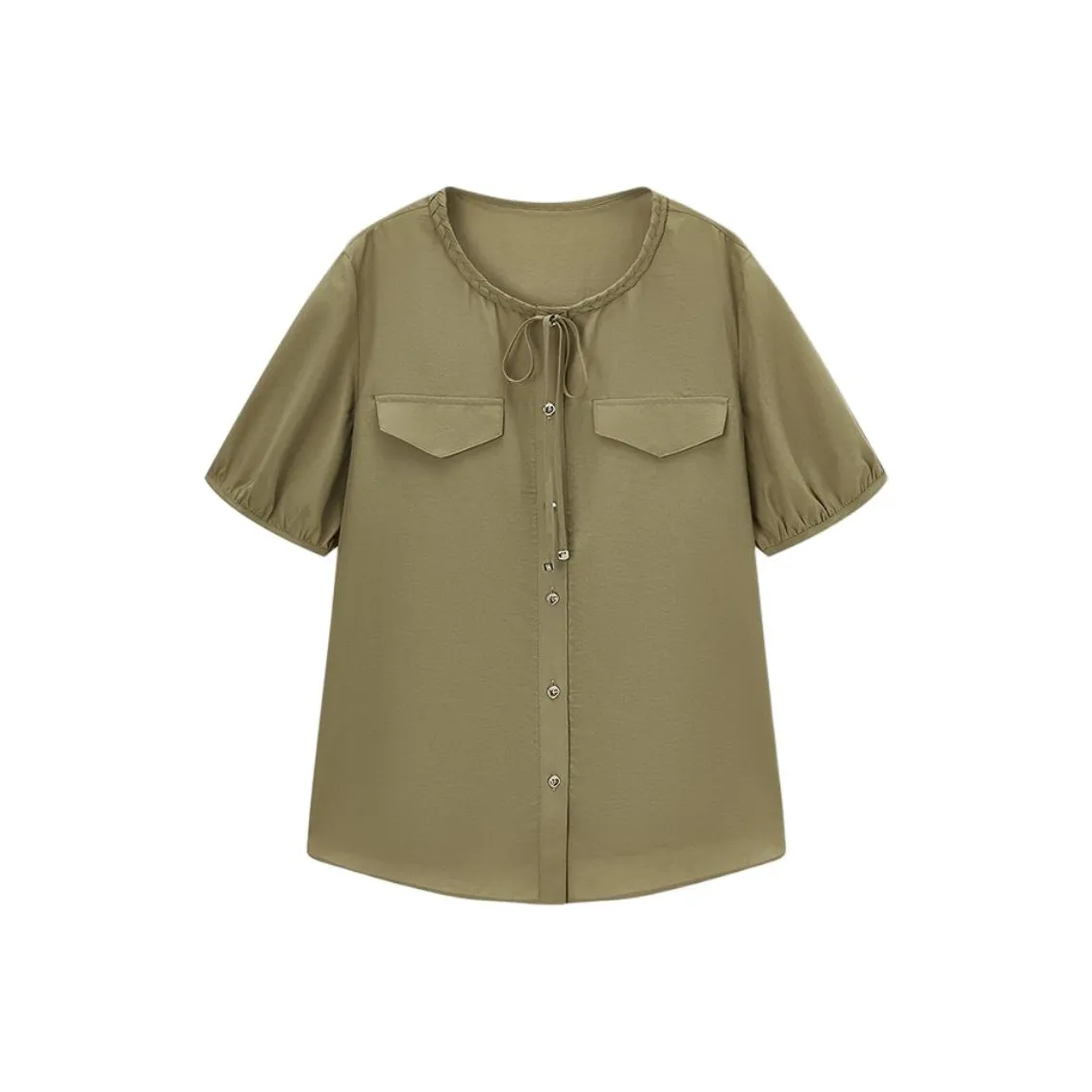 EICHITOO Армейский зеленый 03 Женские рубашки