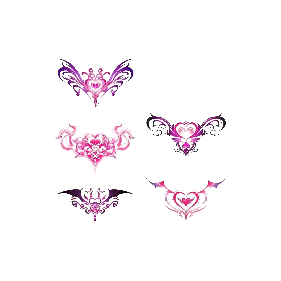 Gentle Welcome Сердце Tattoo Водонепроницаемый COVER Scar Живот Обхват талии And Грудь Сексуальный Тотем Наклейка