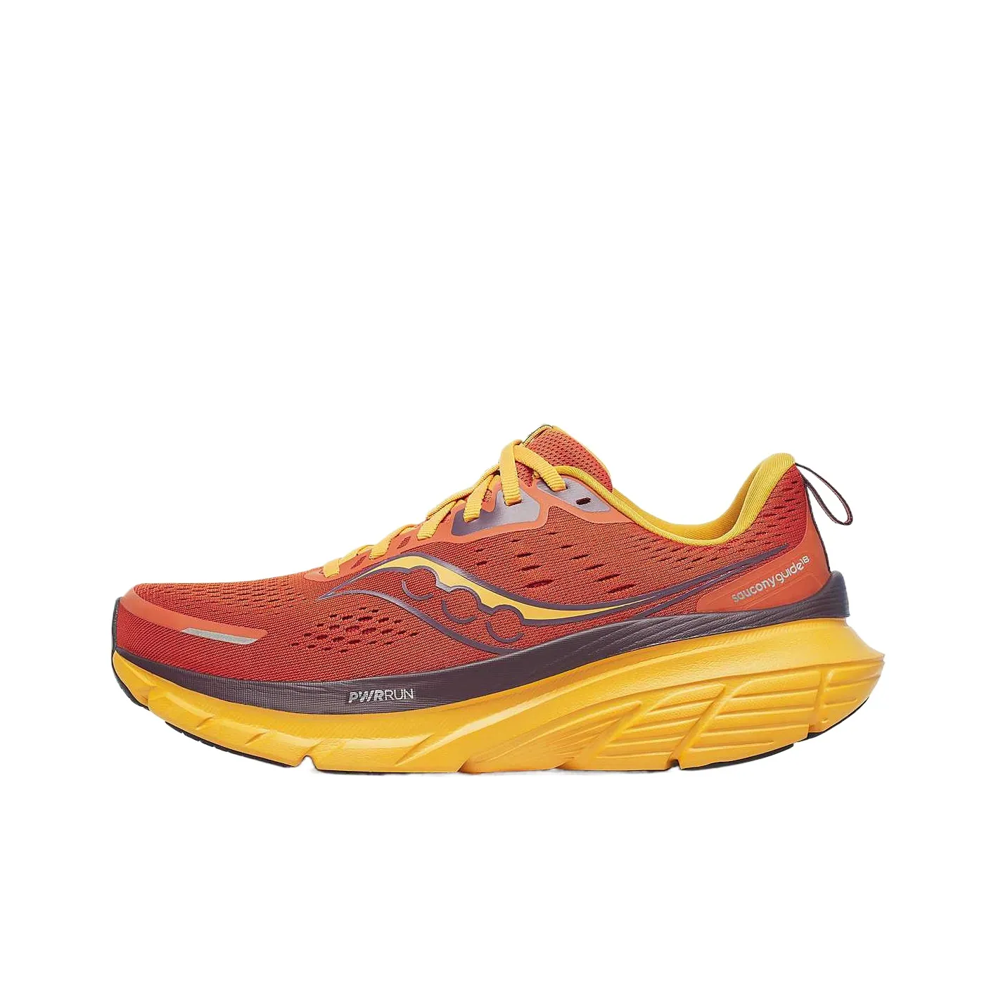 Saucony Guide 18 Амортизация Низкий Топ Беговые кроссовки Мужские Оранжевый Желтый