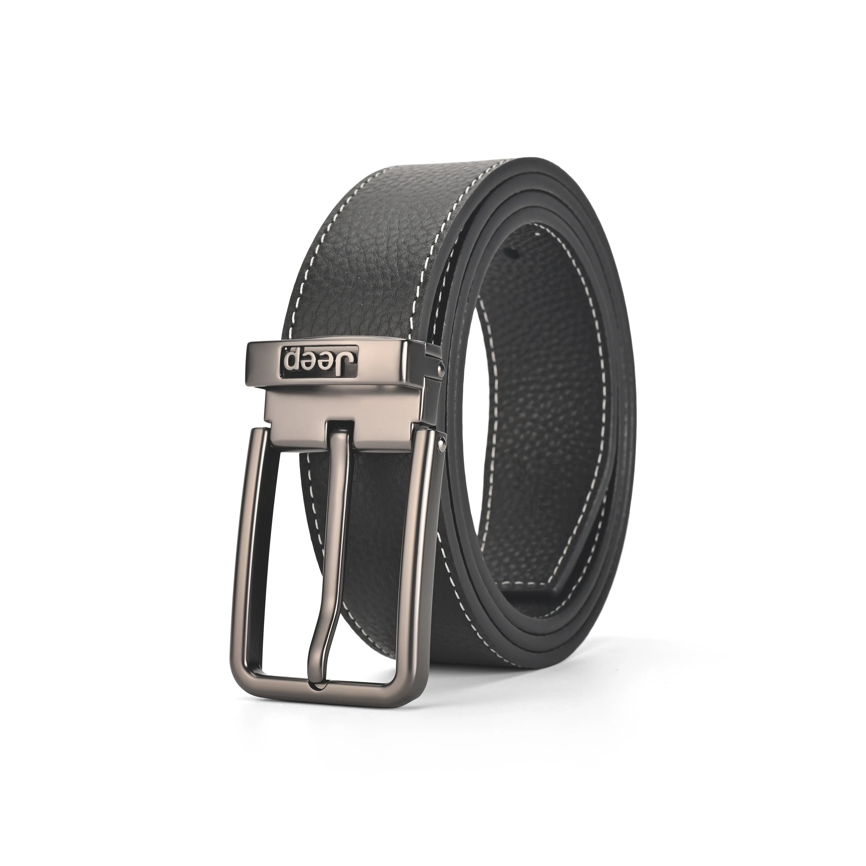 JEEP Ремни из коровьей кожи Мужской Черный 3,4CM