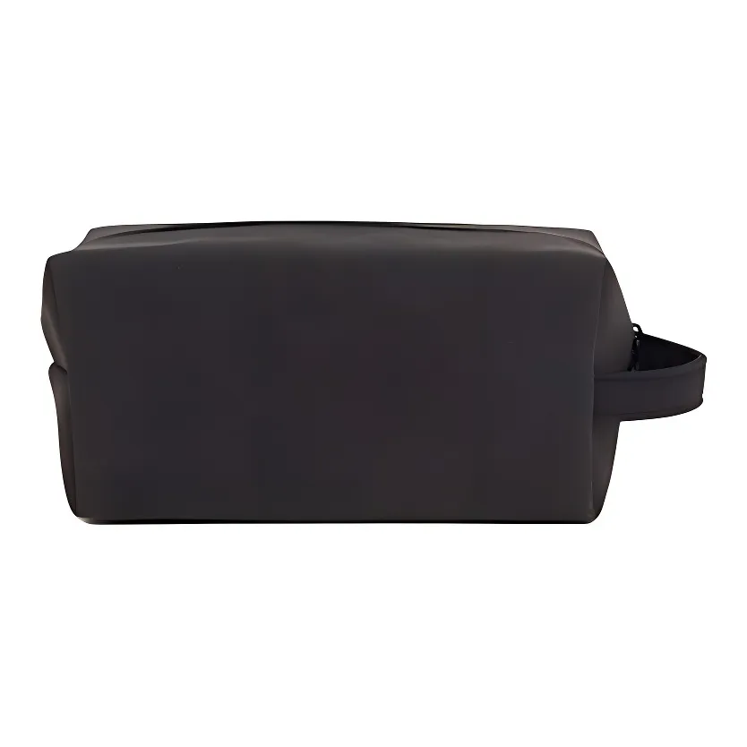 HAWA PU Portable Toiletry Bag Storage Bag Makeup Bag Medium Size Unisex Black