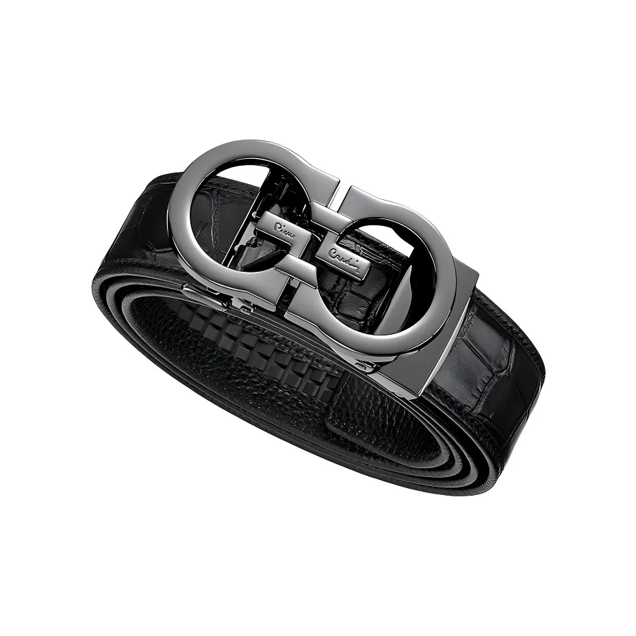 PIERRE CARDIN Высокое качество ремни из крупнозернистой текстуры коровьей кожи мужской черный 3,45 см