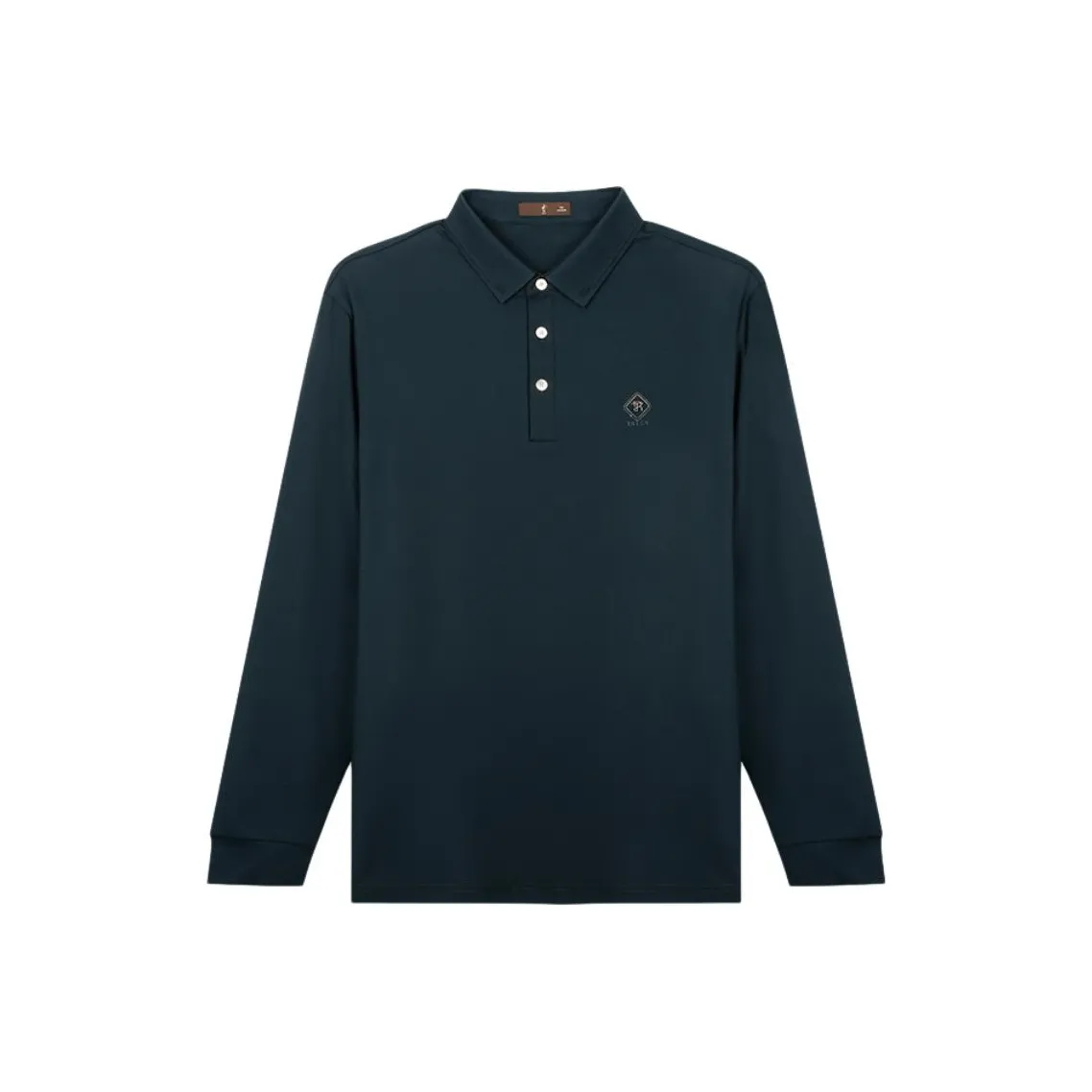 Wit Темно-синий Унисекс Поло