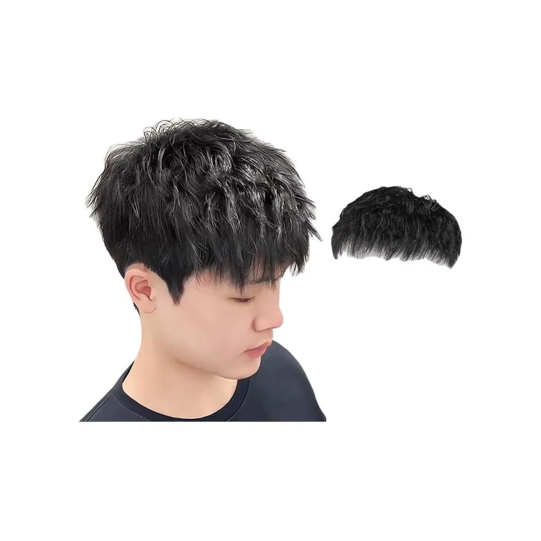 Future Maple Мужская Перука Full Real Волосы Текстура Hot Pressed Топ Патч с Шипами Sleek и Invisible Позиционирование Стиля