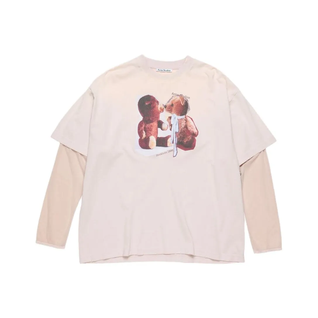 Acne Studios Реглан-рукав Т-рубашка Женская Фиолетово-розовая