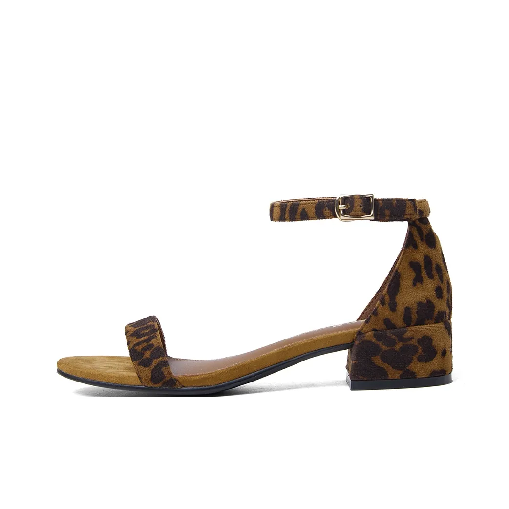 PT'SON One Ремешок Сандалии Женские Леопардовый Прит