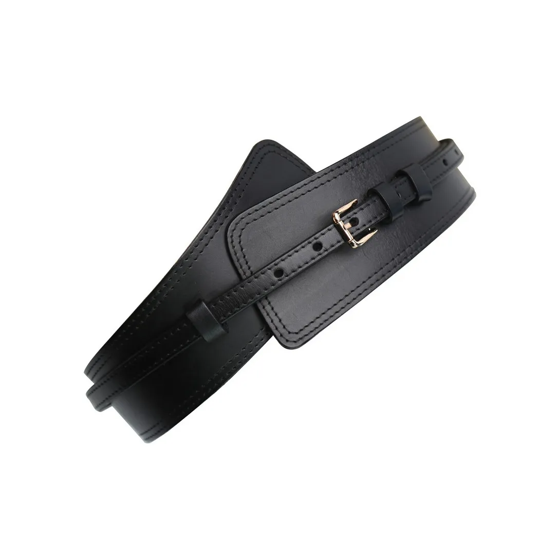 Yamaichi Maru Ремни из крупнозернистой текстуры коровьей кожи женские 8 см