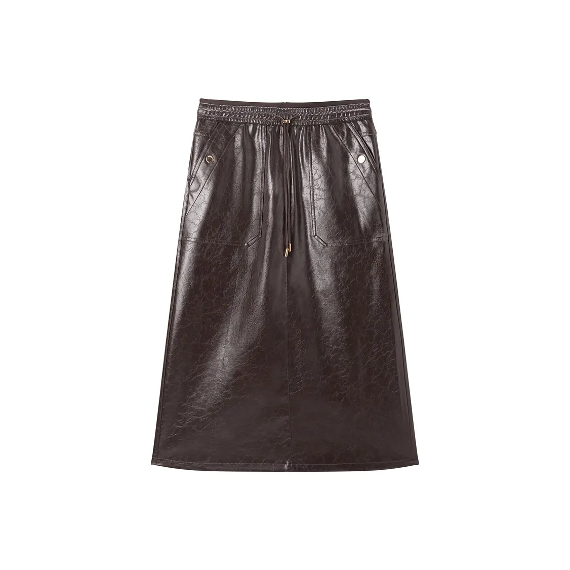 PEACEBIRD Кожа Длинная Юбка Женская