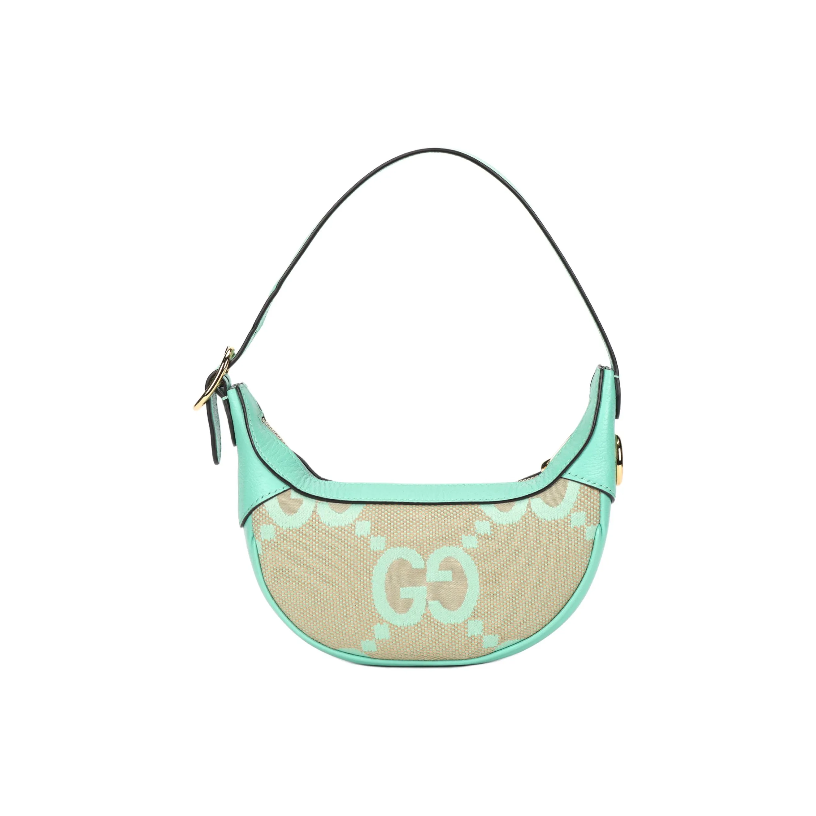 GUCCI Ophidia Canvas With Leather Shoulder Bag, Handbag, Shoulder Bag Women's Beige & Mint Green