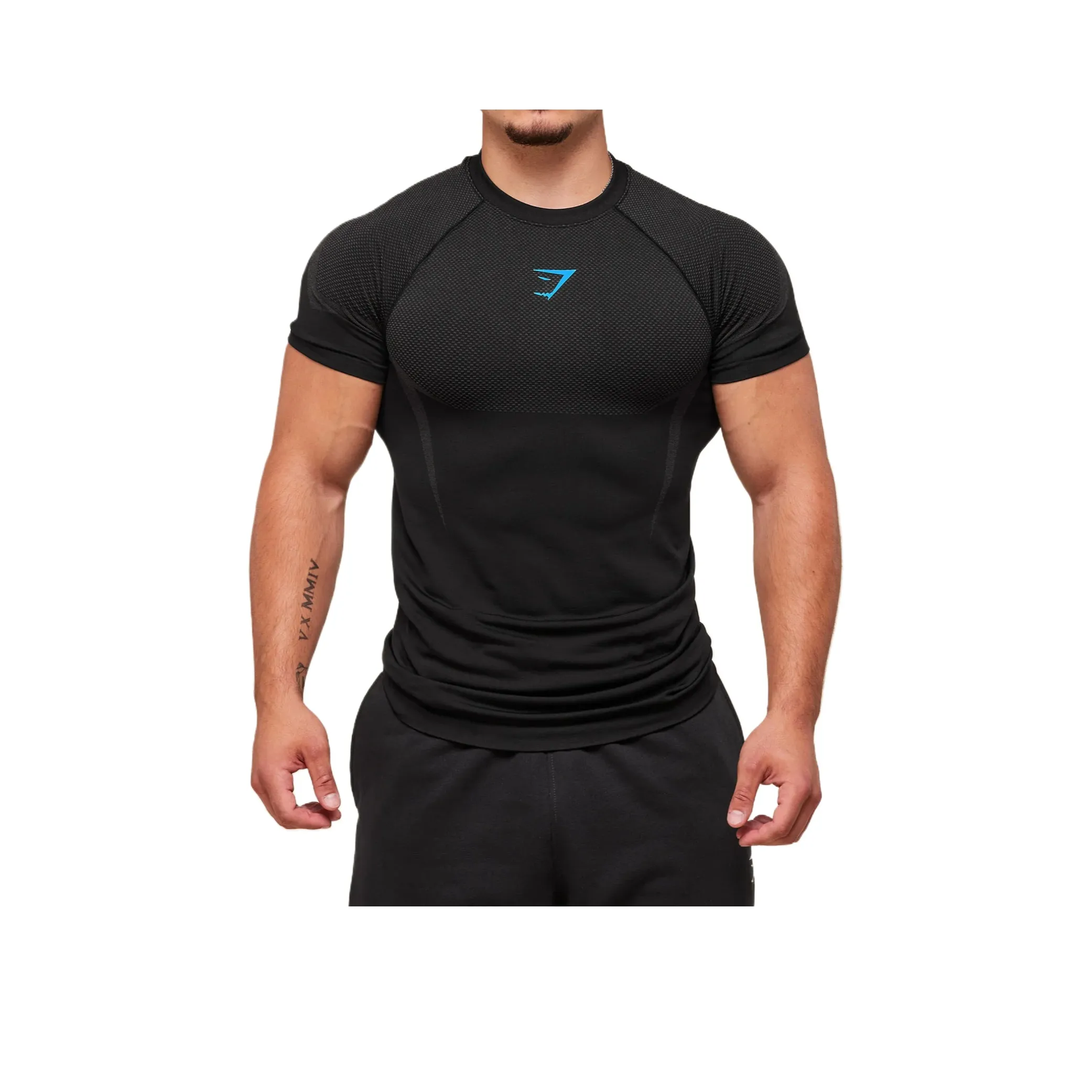 GYMSHARK Черные Мужские T-рубашки