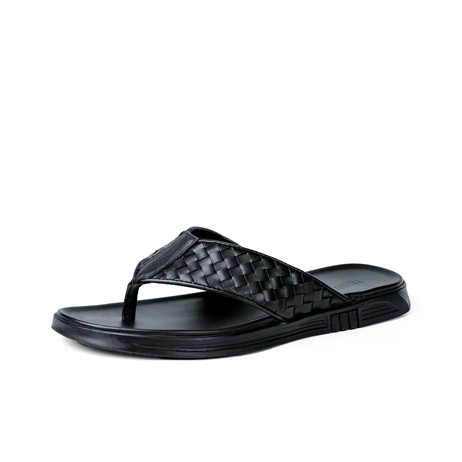 EMINU Резиновая подошва устойчивая к истиранию шлепанцы мужские черные