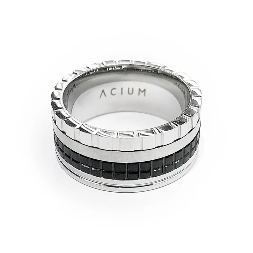 ACIUM Кольца из титана и стали унисекс