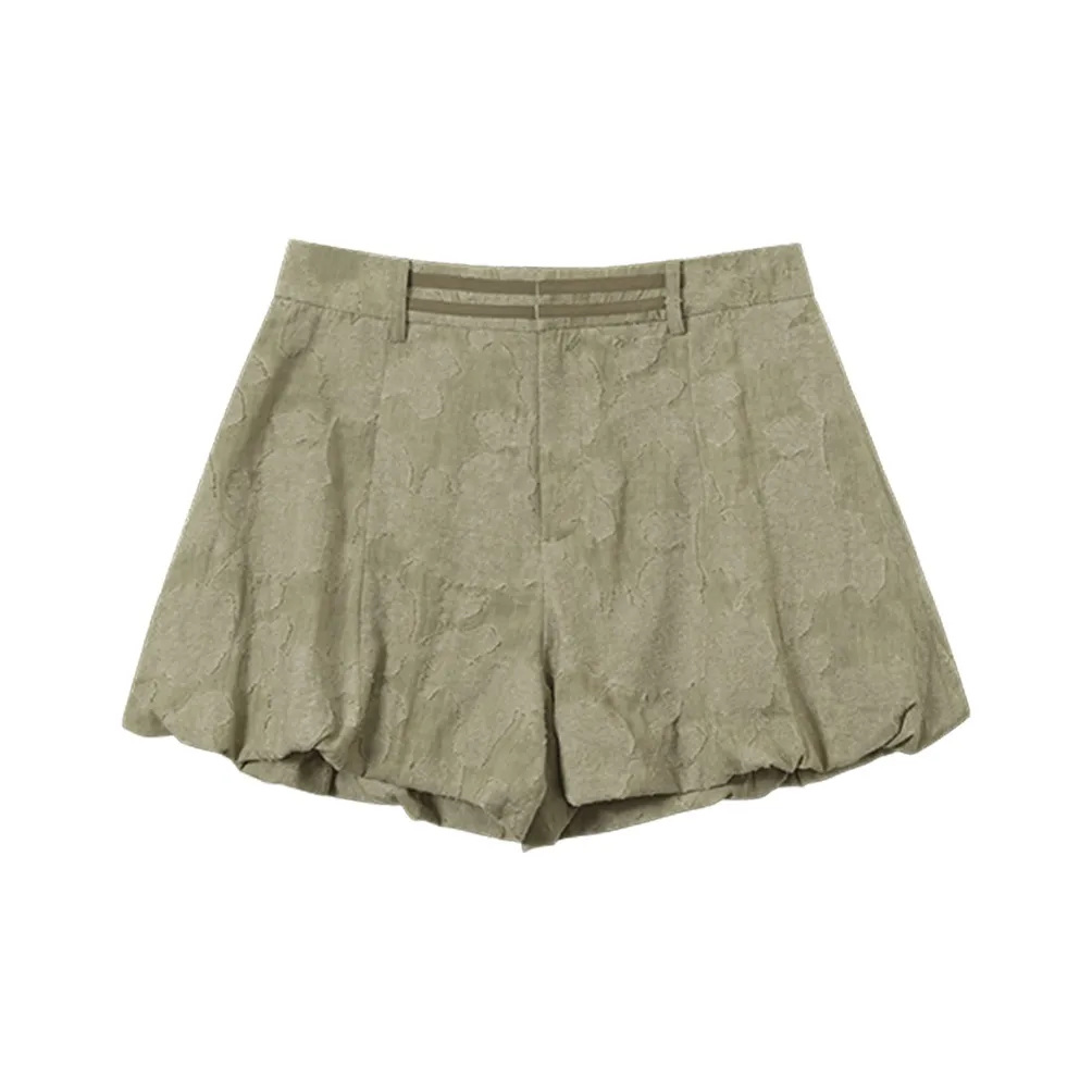 SHUXI Изумруд Мшисто-зеленый Женские Повседневные шорты