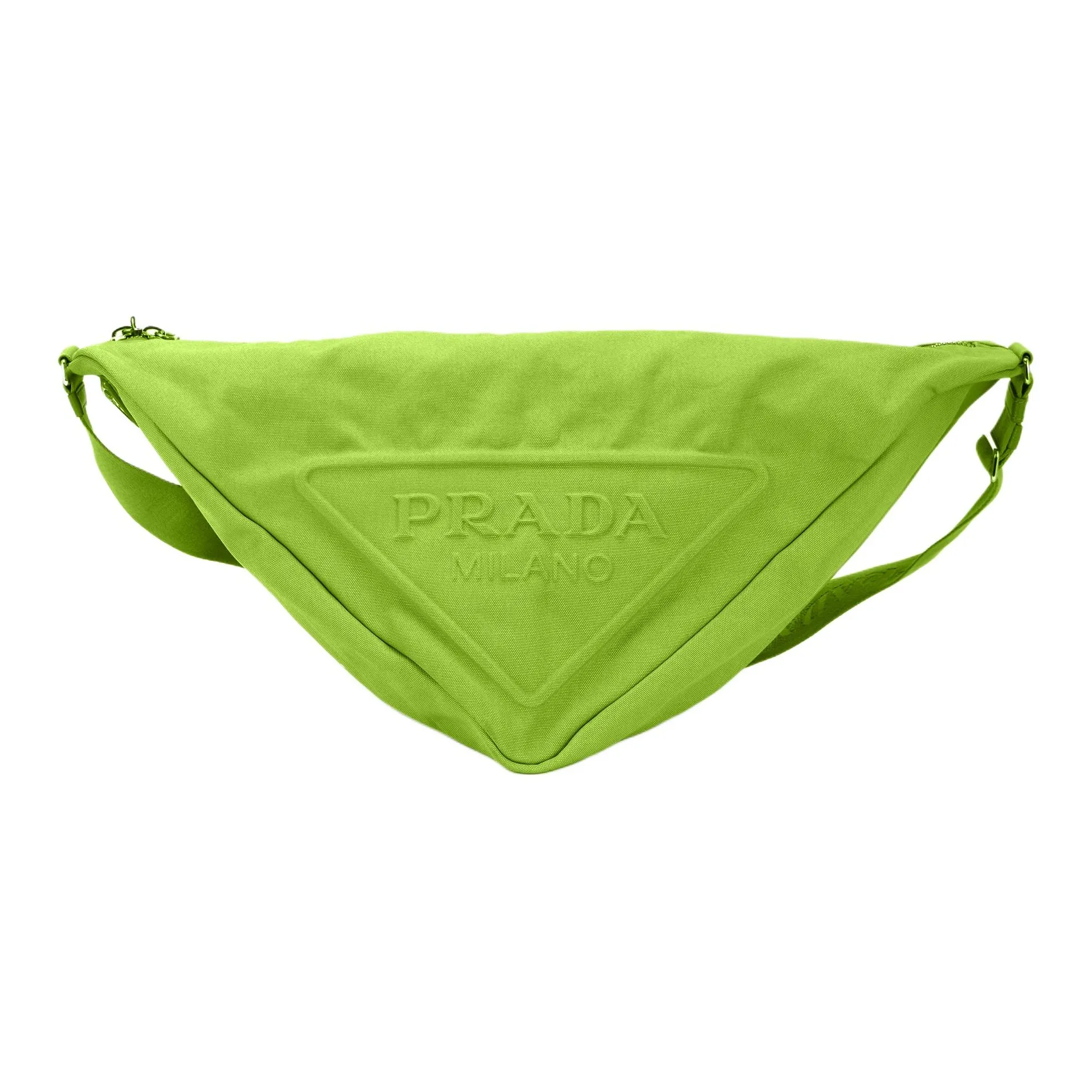 PRADA Canvas Triangle Bag Fern Green