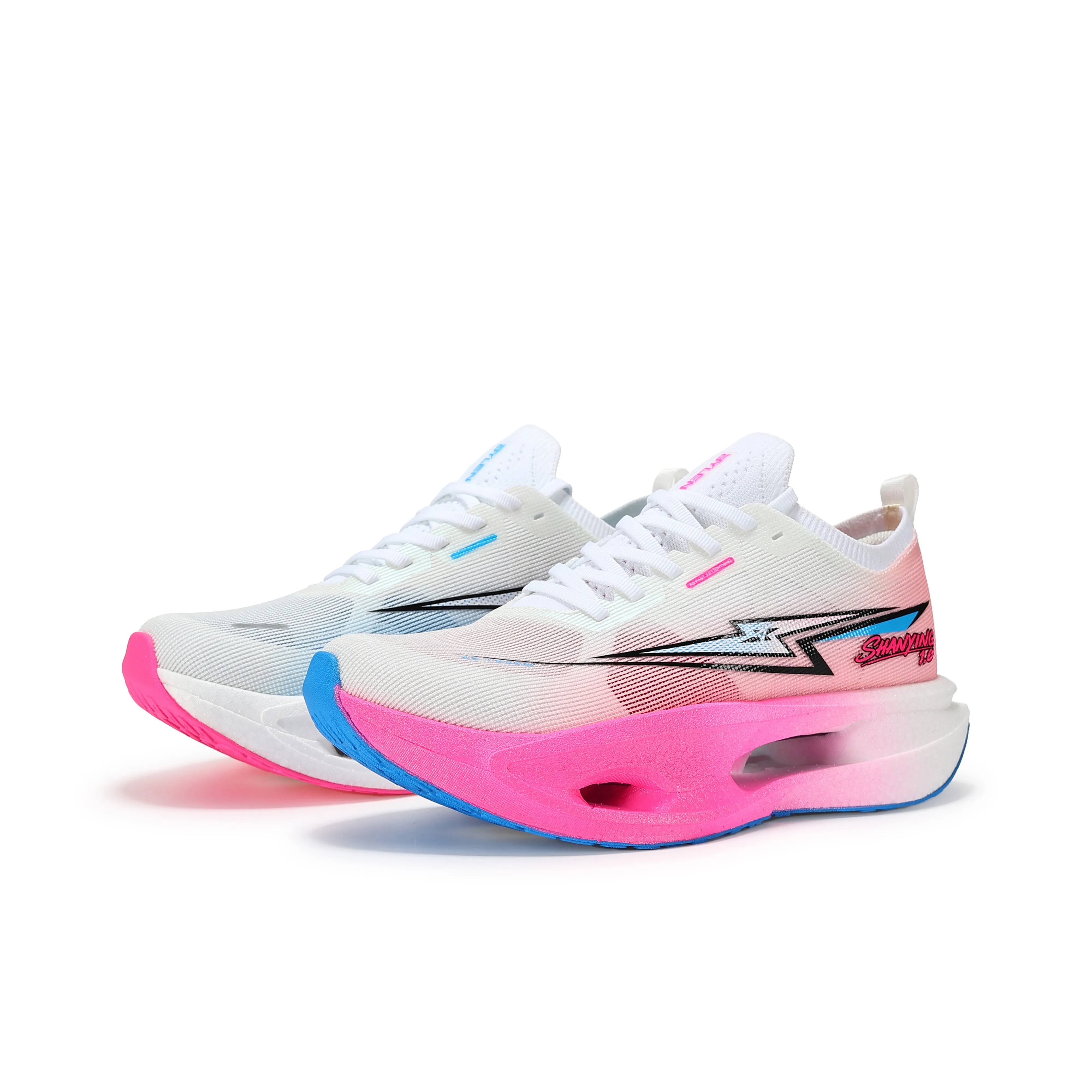 BYLEN Беговые кроссовки Низкий топ Розовый Синий микс Унисекс