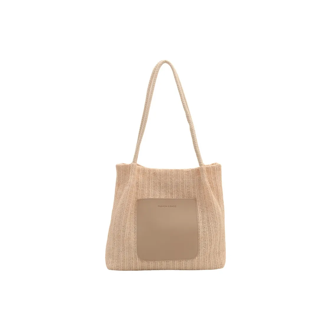 Boniu Плетеная сумка через плечо женская хаки экрю