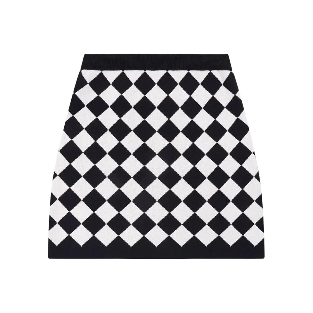 KARL LAGERFELD Повседневные короткие юбки Женские Черный белый