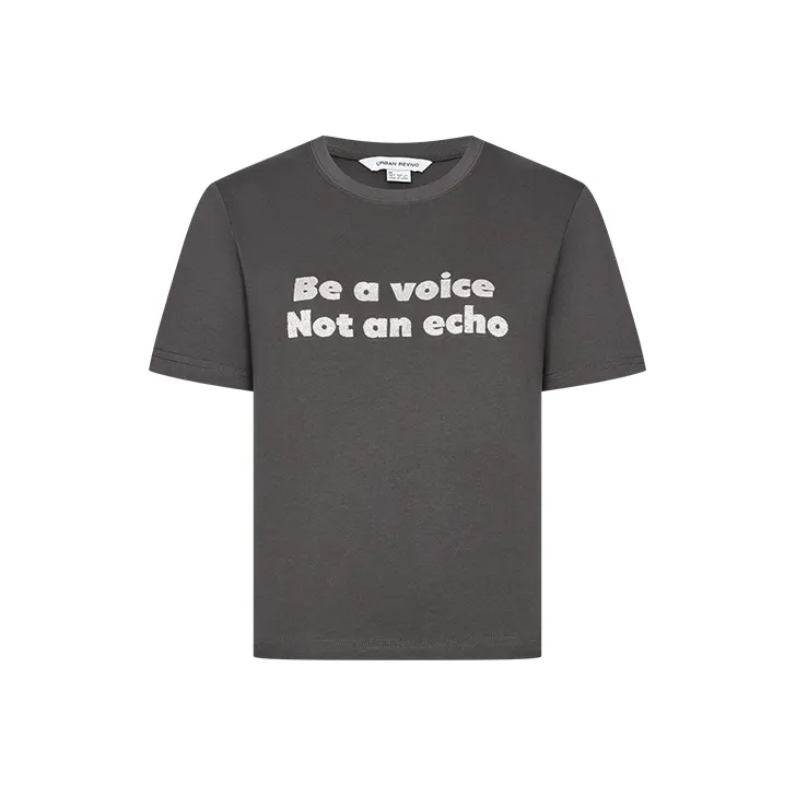 URBAN REVIVO Холодный серый Женские T-рубашки