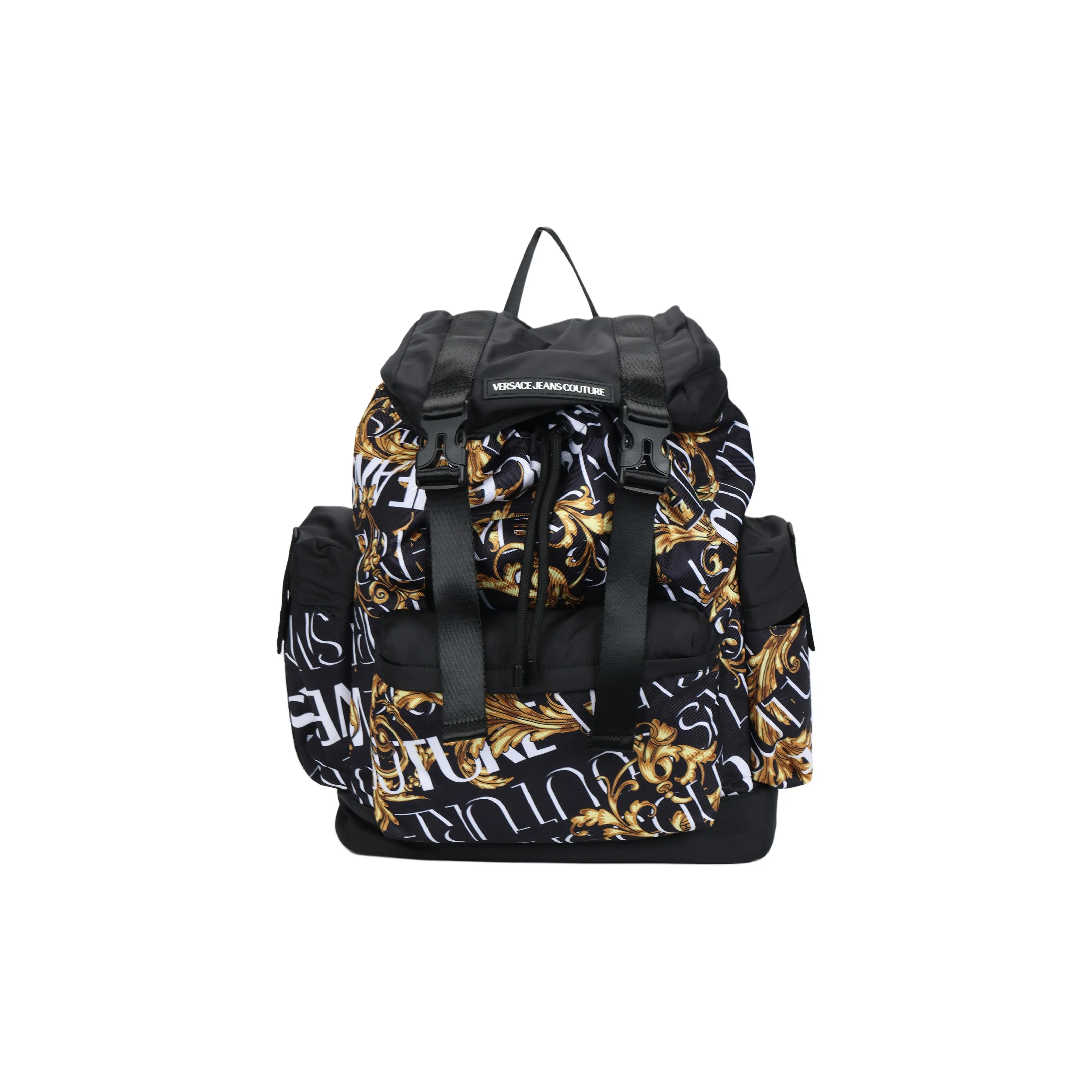 VERSACE JEANS COUTURE Polyester Backpack Regular Men's Black