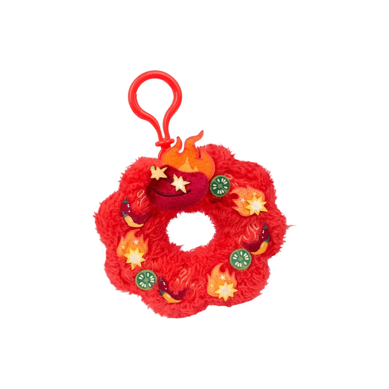 BAMBOO MATES Пылающий красный Огонь Венок Куклы Плюшевый Подвеска 10 см Рекомендуемый рост
