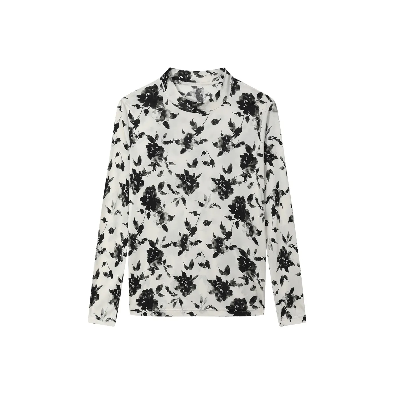 H YXIANG Простая Чернильная Цветочная Женская T-Рубашка