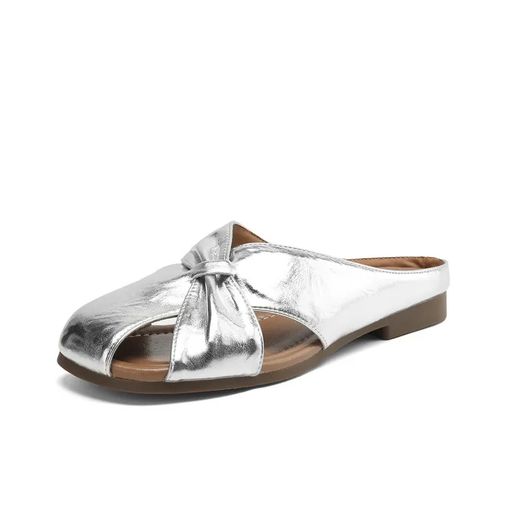 Daphne ПВХ Поливинилхлорид Кожа Пэчворк Тихие Домашние тапочки Женские