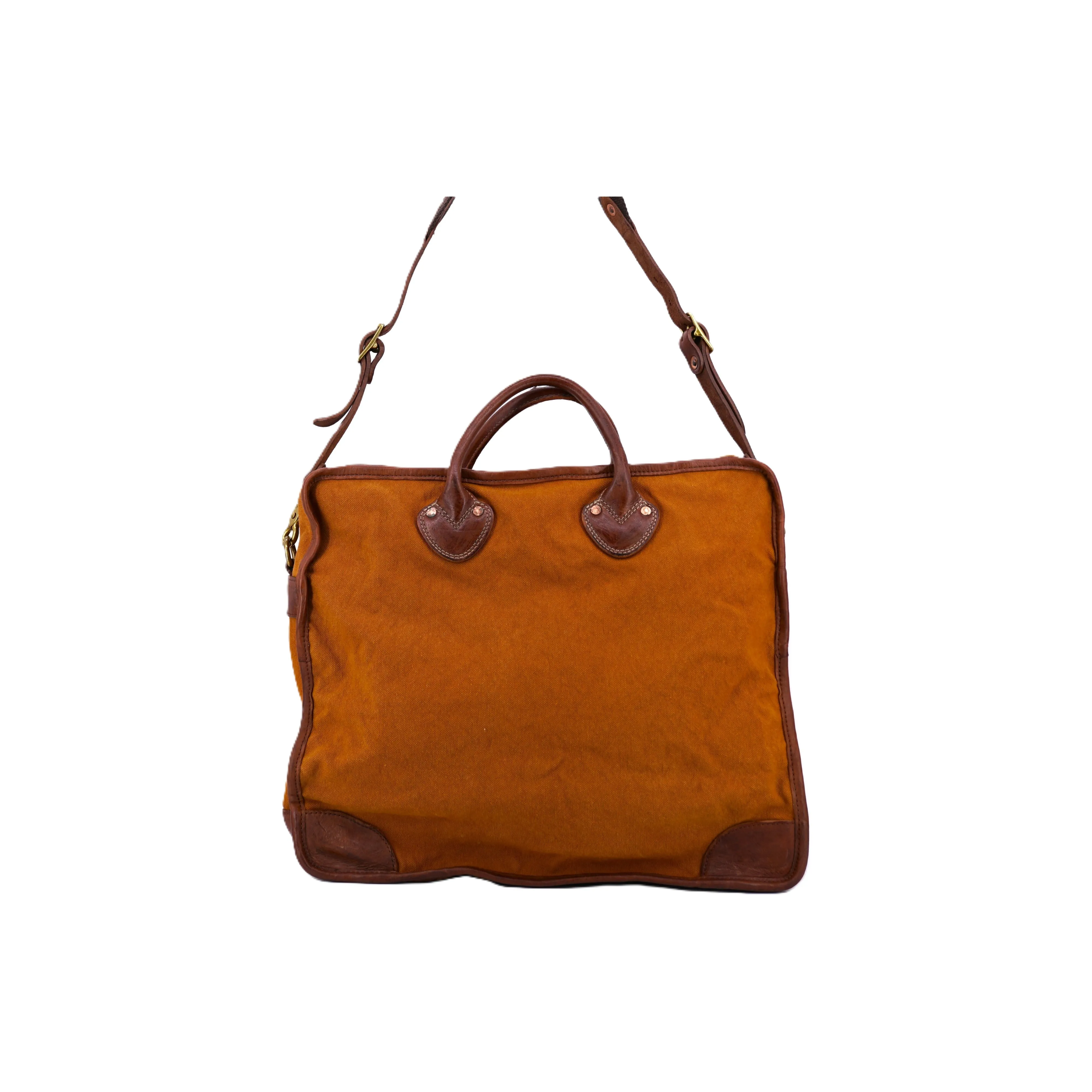 Alternative Country Canvas Bag Shoulder Bag Crossbody Bag Unisex Brown