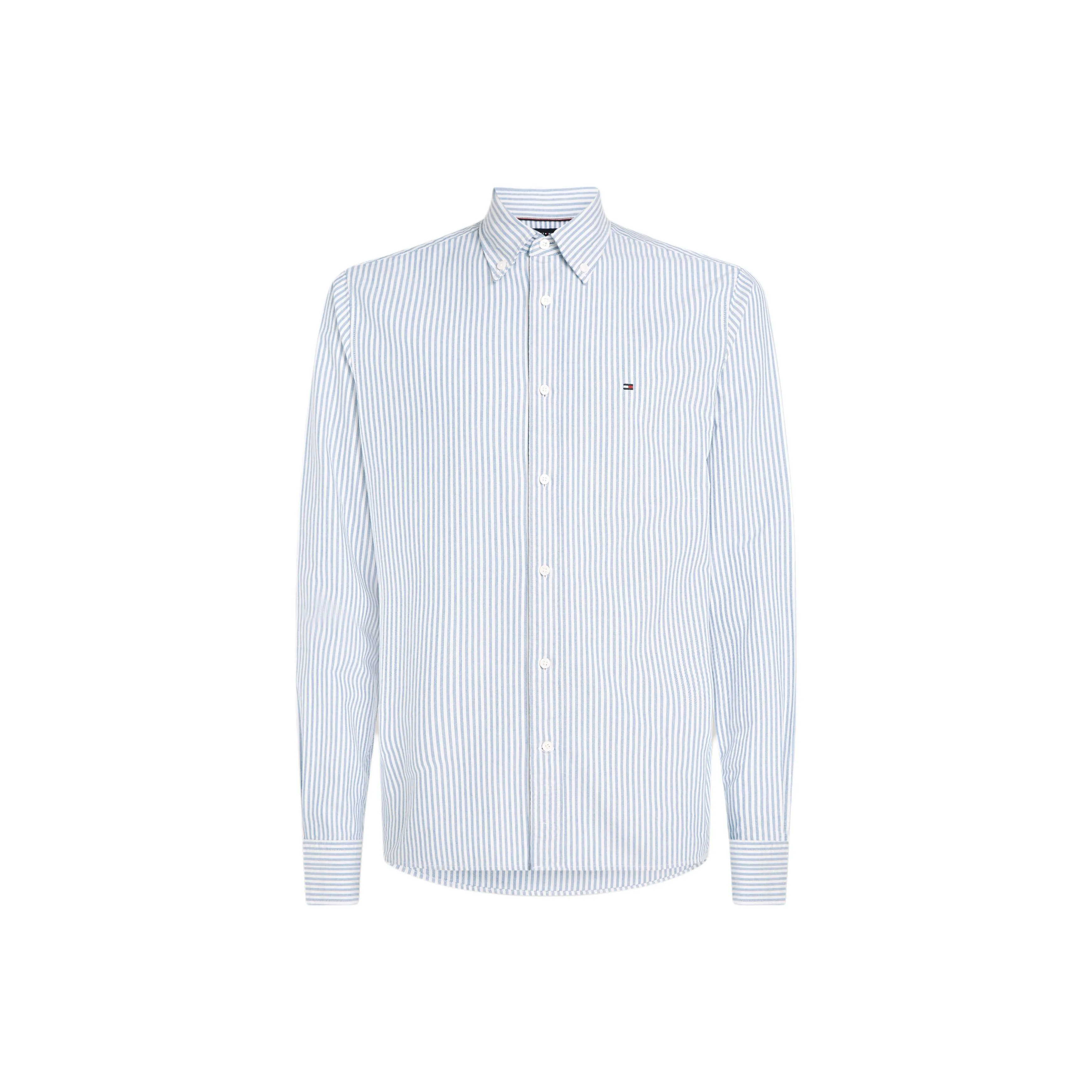 Tommy Hilfiger Синие Белые Полосатые Рубашки для Мужчин