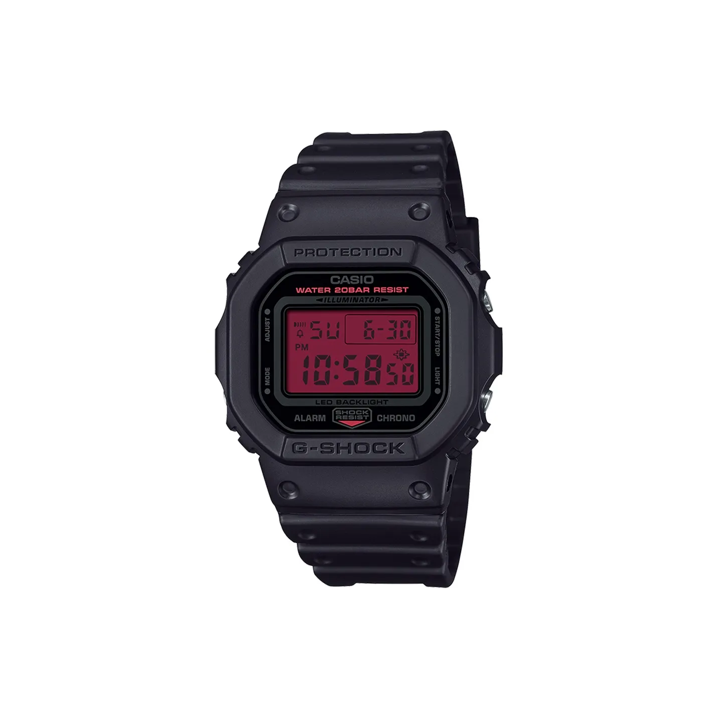 CASIO BLACK and BOLD RED Collection Кварцевый механизм Часы Мужские Красный Циферблат часов