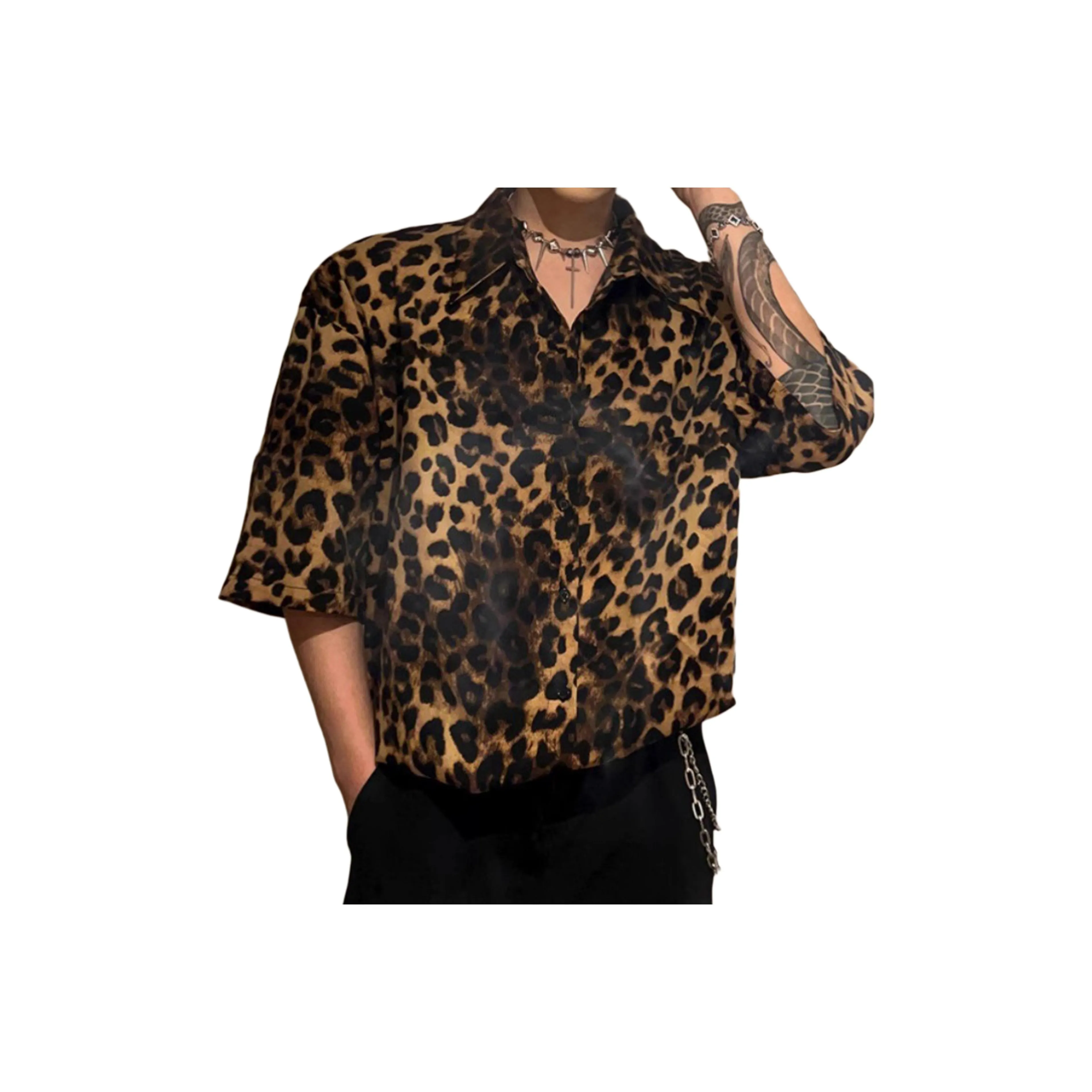 ZIAREL Коричневая унисекс рубашка