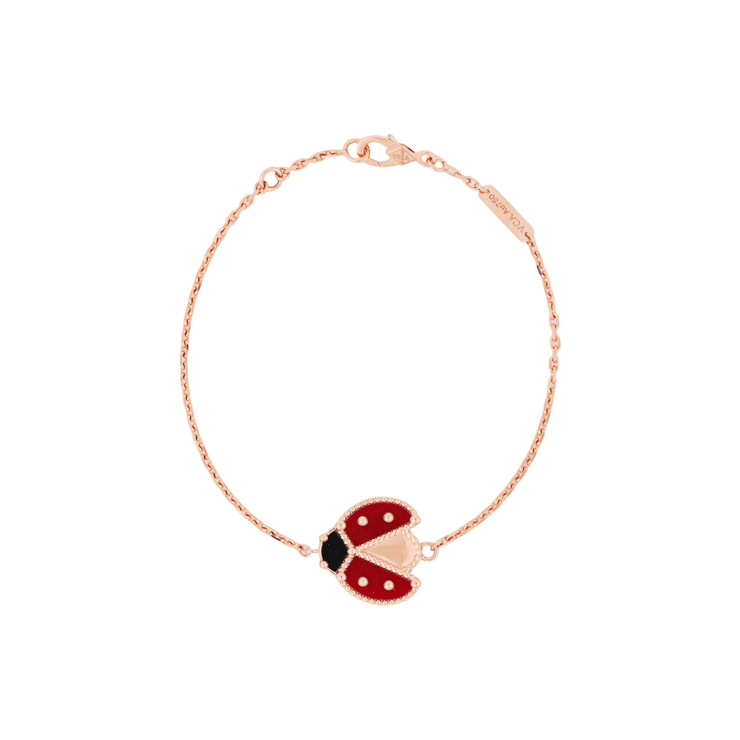 Van Cleef & Arpels Lucky Spring Collection Alloy Bracelets Women's Red