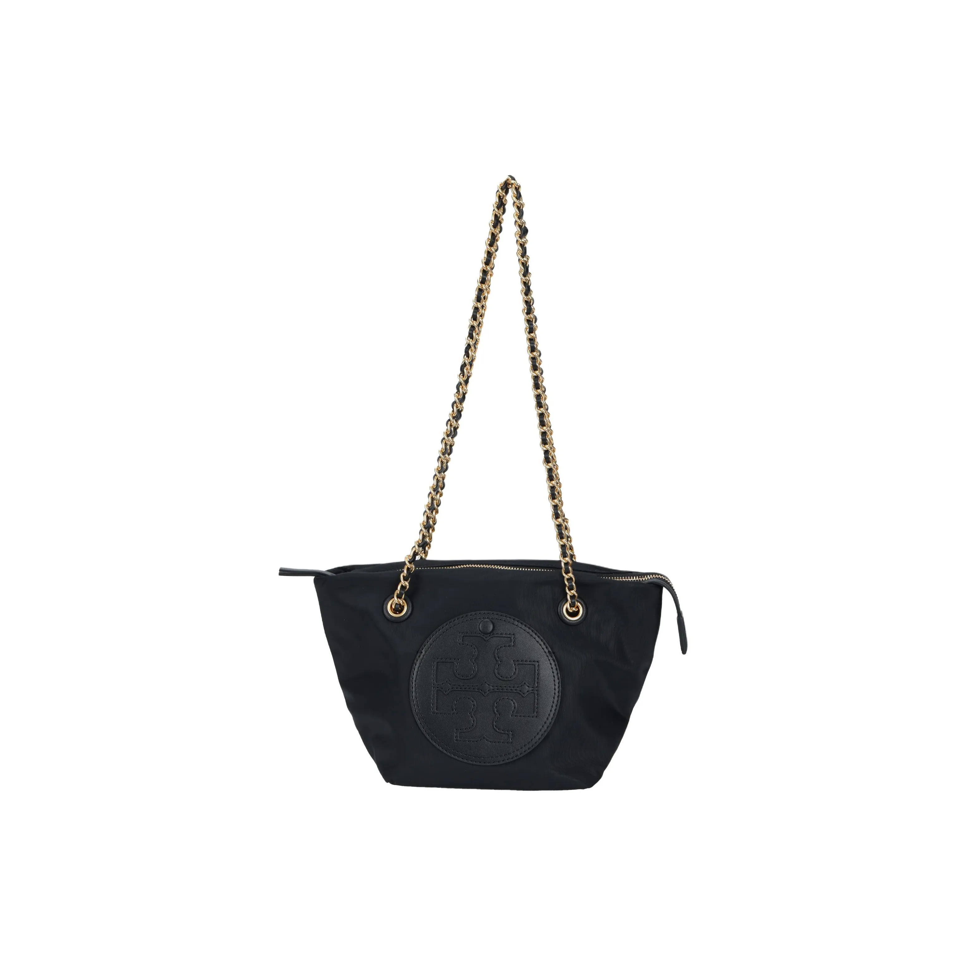 TORY BURCH Ella Recycled Nylon Tote Bag Shopping Bag Handbag Shoulder Bag Small Size Women's Black