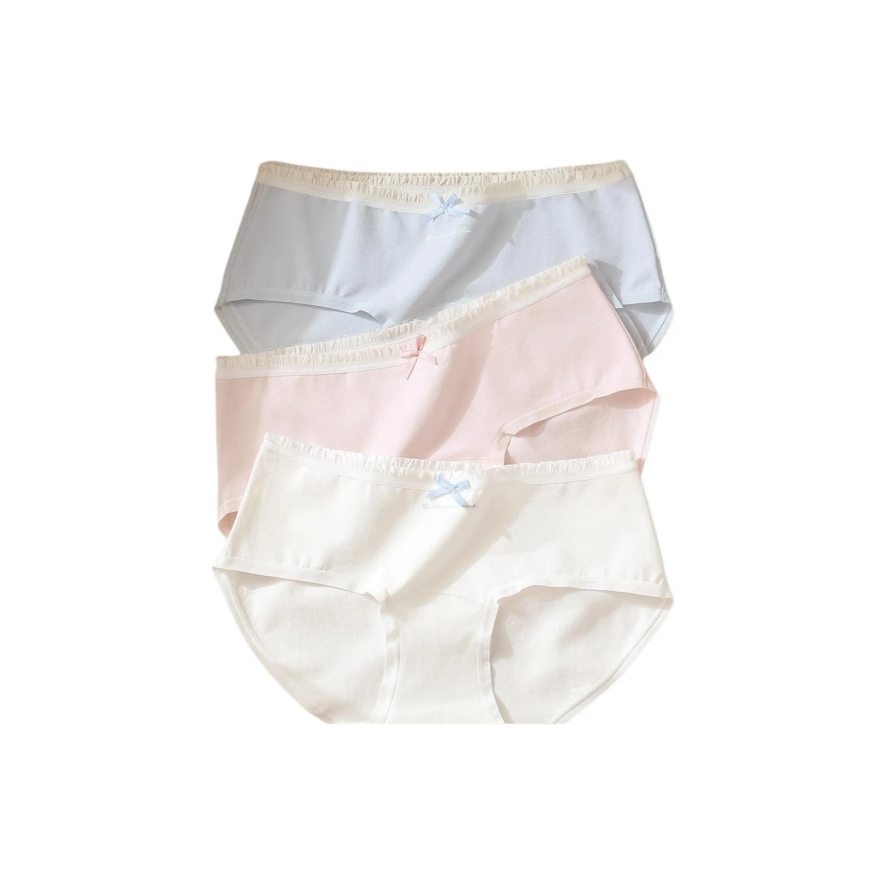 SecretWorld Трусики-бикини Тип A Baby Cotton Продвинутый Ластовица Против пота Отводящий влагу MID Шаговый шов Женские Комбо Набор