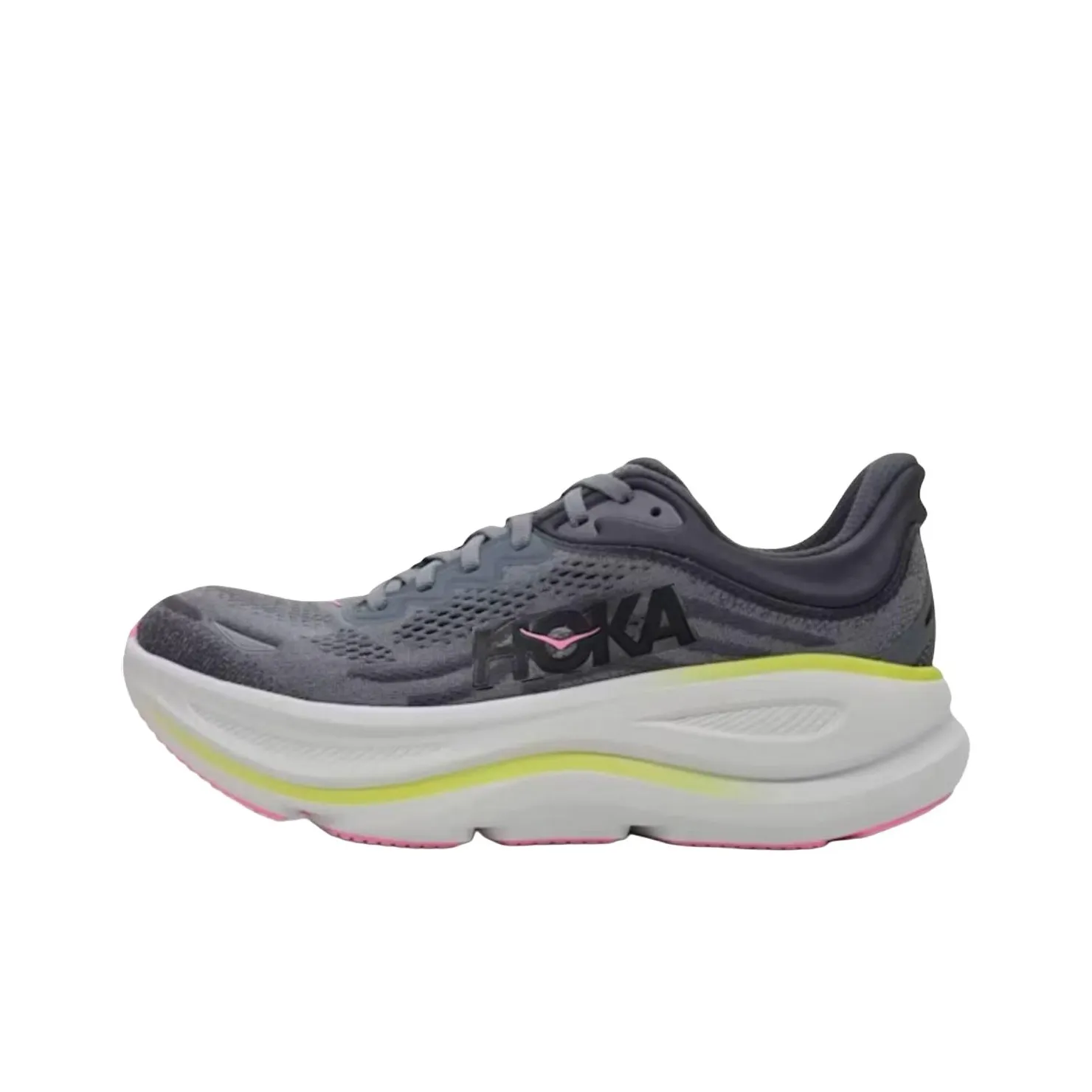 HOKA ONE ONE Bondi 9 Устойчивые к истиранию Низкие Кроссовки для бега Повседневные Женские Серые