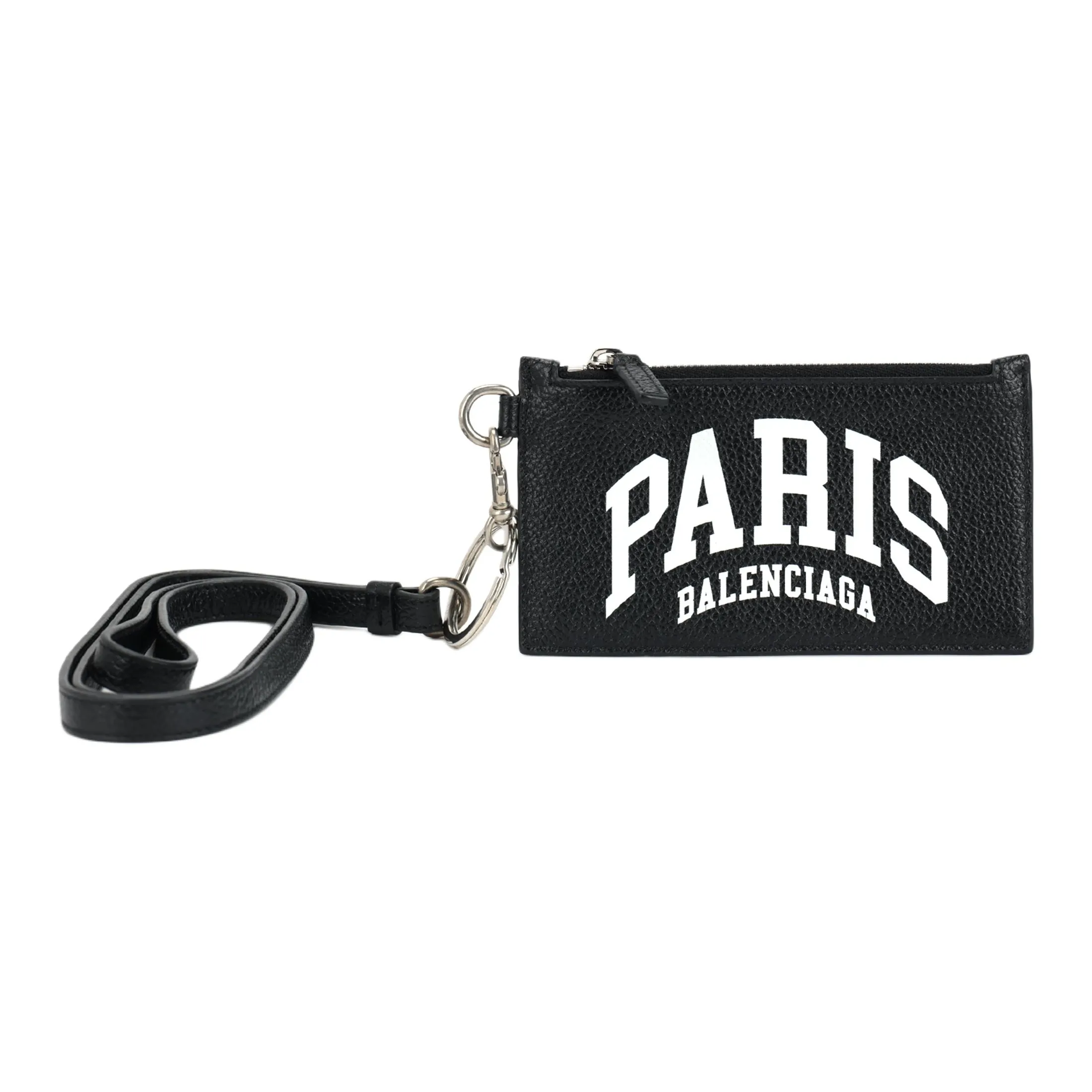 Balenciaga Grained Телячья кожа Держатель для карт Мужской Черный