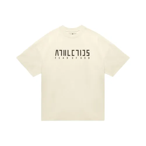 Fear of God Athletics Adidas Co Branded Paragraph Кремово-белый Унисекс T Рубашки
