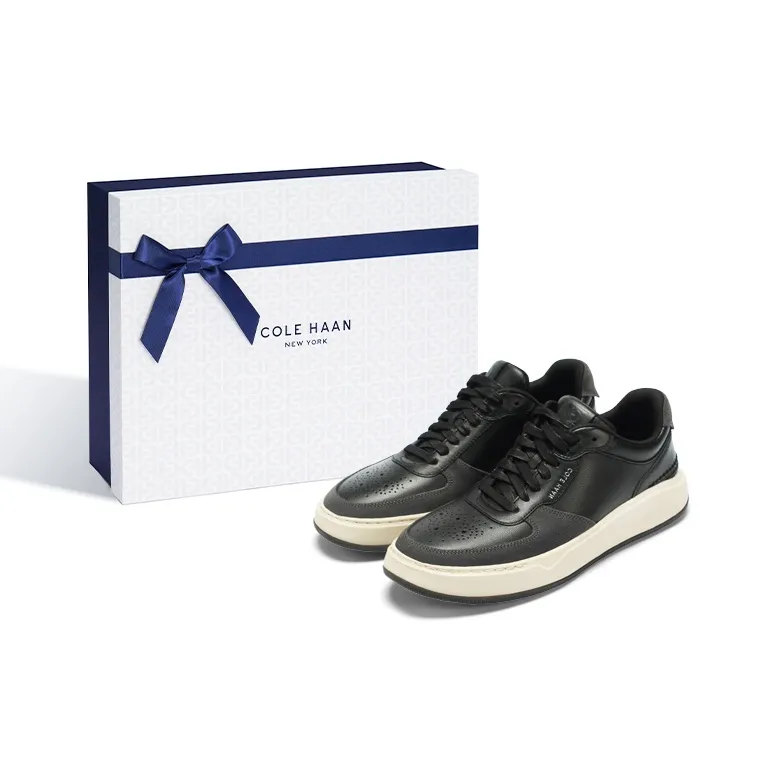 COLE HAAN Low-Top Skateboard Shoes Men's Gray Black