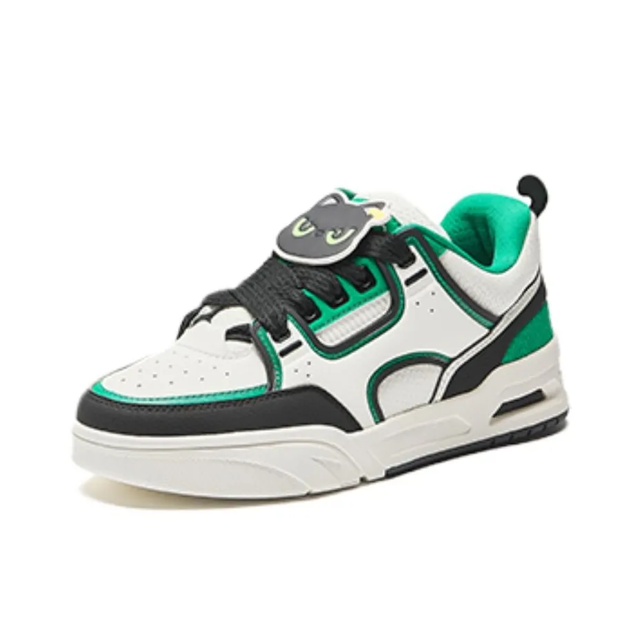 ANTA Life Collection Устойчивые к истиранию Дышащие Низкие Кроссовки для скейтбординга Мужские Белый Черный Зеленый