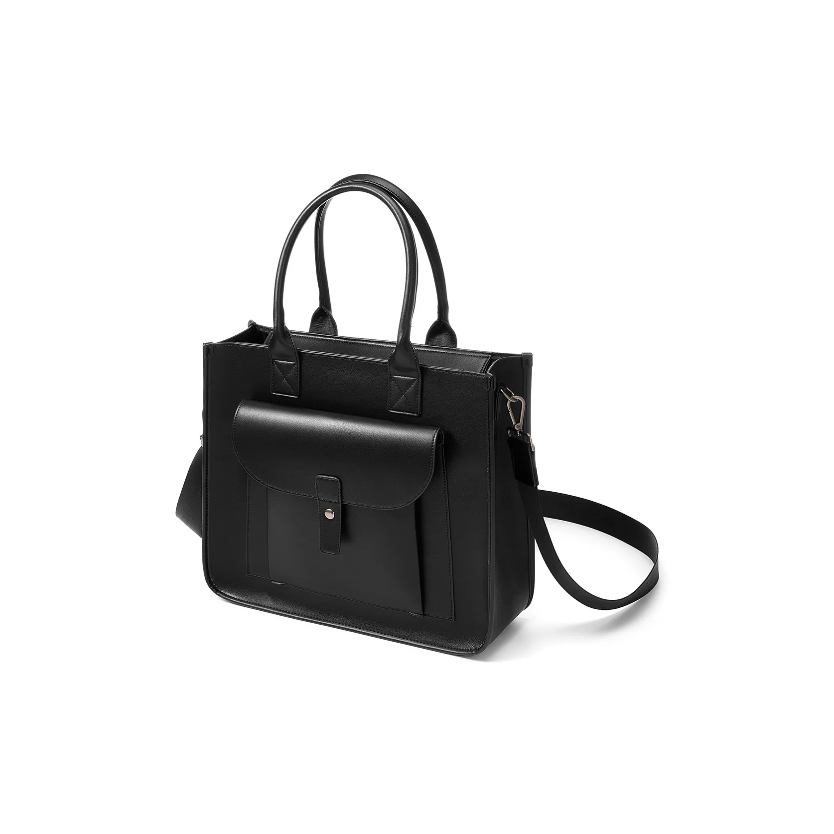 Yawei Kuroda ПУ (полиуретан) Сумка-тоут переносная и сумка через плечо большая унисекс черная