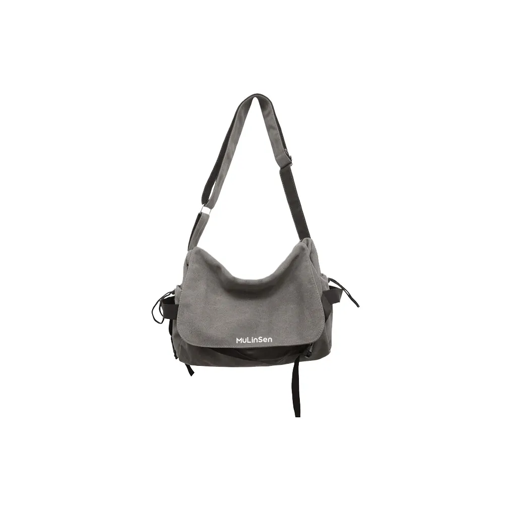 Mulinsen Холст Сумка через плечо Стандартная Унисекс Серый Черный