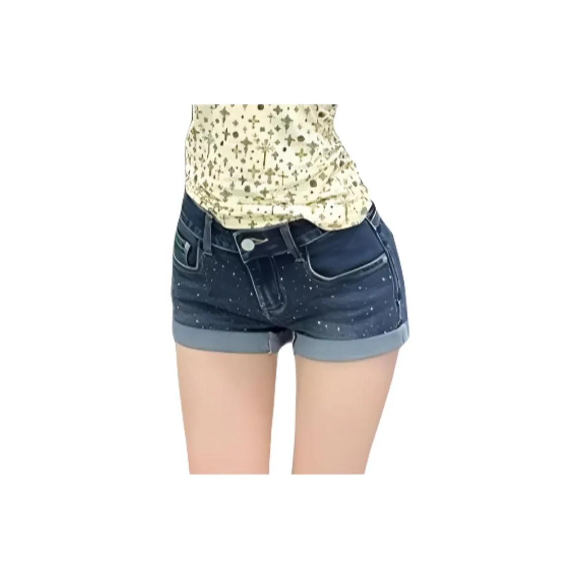 MUCCHIC Синие Женские Джинсовые Шорты